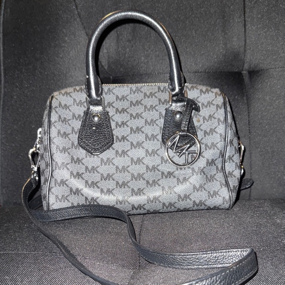 Michael Kors Handbags - Michael Kors Monogram Black and Gray Satchel